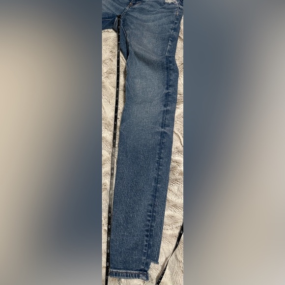 American Eagle Outfitters AEO Distressed Blue Hi-Rise Jeggings Stretch Jeans - Picture 6 of 16
